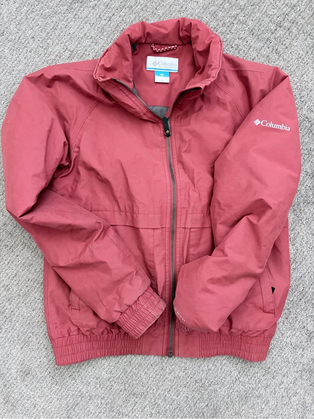 Columbia Omni-Tech Firewood Bomber Jacket Womens Size small Red